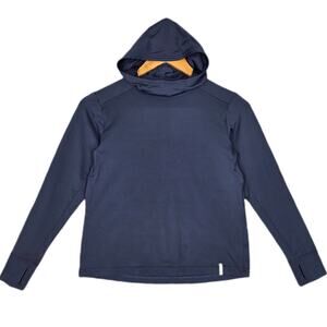 PATAGONIA NENA CAPILENE SILKWEIGHT HOODED LONG‑SLEEVE TOP – KIDS S (7‑8) – NAVY